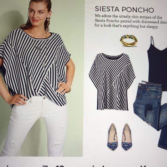 CAbi Tops - Cabi Siesta Poncho -Size Medium